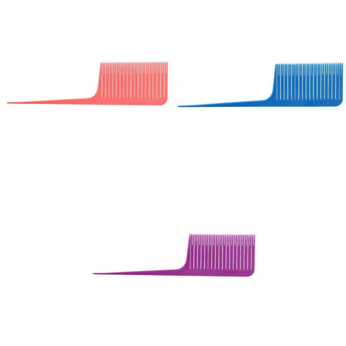 3 Pieces Plastic Sectioning Weave Highlighting Foiling Hair Comb Dyeing