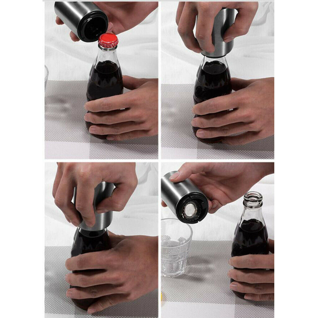 Portable Magnetic Automatic Bottle Opener Stainless Push Down Beer Opener