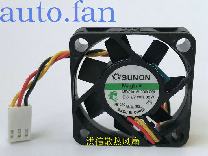 For SUNON ME40101V1-0000-G99 DC12V 1.08W 40mm 4CM 40*40*10mm 3Wire Cooling Fan