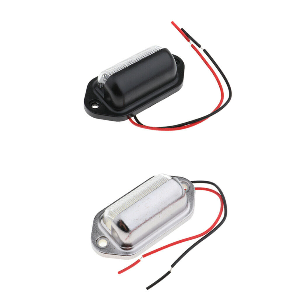 12V Truck Trailer 6SMD LED License Plate Light Door Light Pedal Light Black