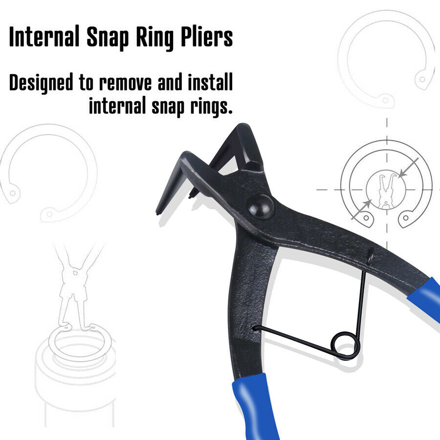 Multitool Pliers Circlips Snap Ring Grip Plier Internal Ring Remover 90° Bending