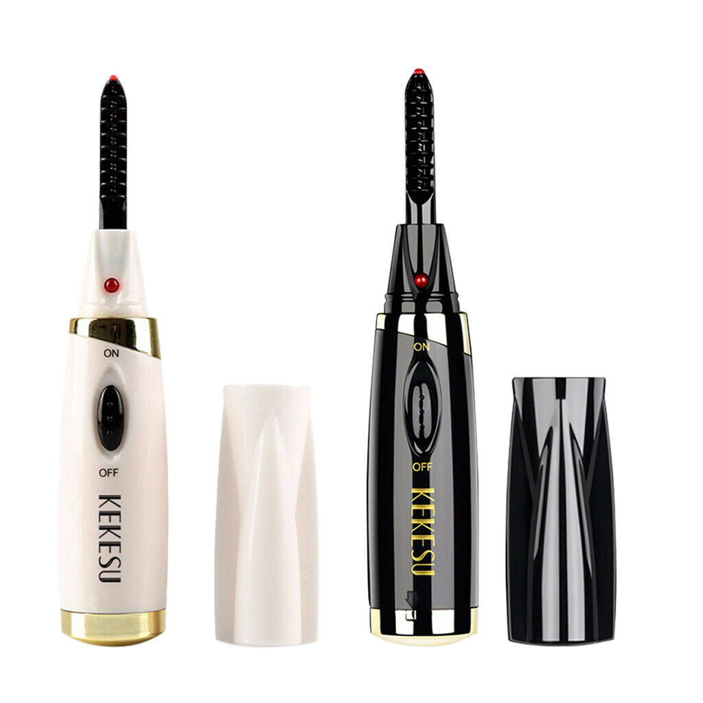 2 Pack Mini Electric Heated Eyelash Curler Long Lasting Quick Heating Brush