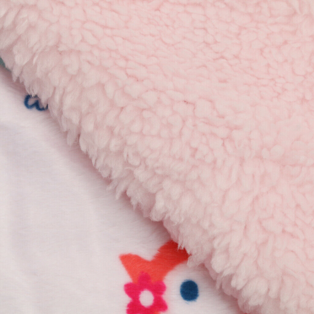 Newborn Baby Berber Fleece Blanket Bedding Set Unisex Owl and Elephants