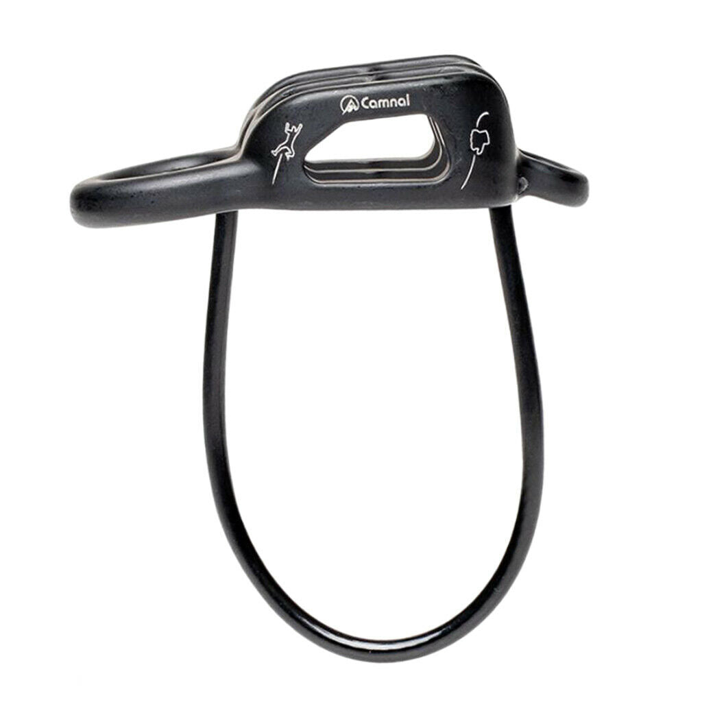 Outdoor CE Rock Climbing   ATC Belay Device Descender Rappelling Gear Black