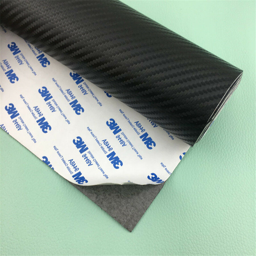 Carbon Fiber Leather Style Scuff Plate Door Sill Cover Car Threshold Step Guard