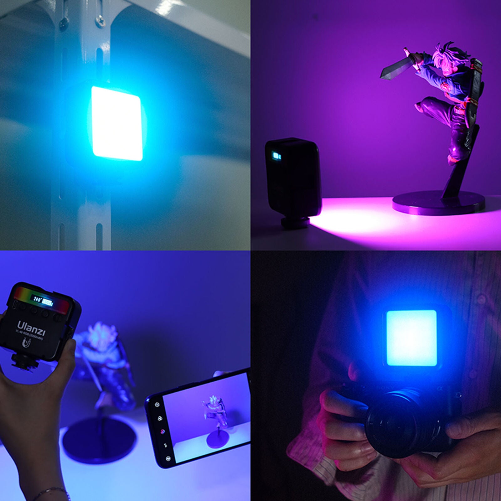 Mini Dimmable RGB 2500K-9000K LED Video Fill Light Photography Lamp