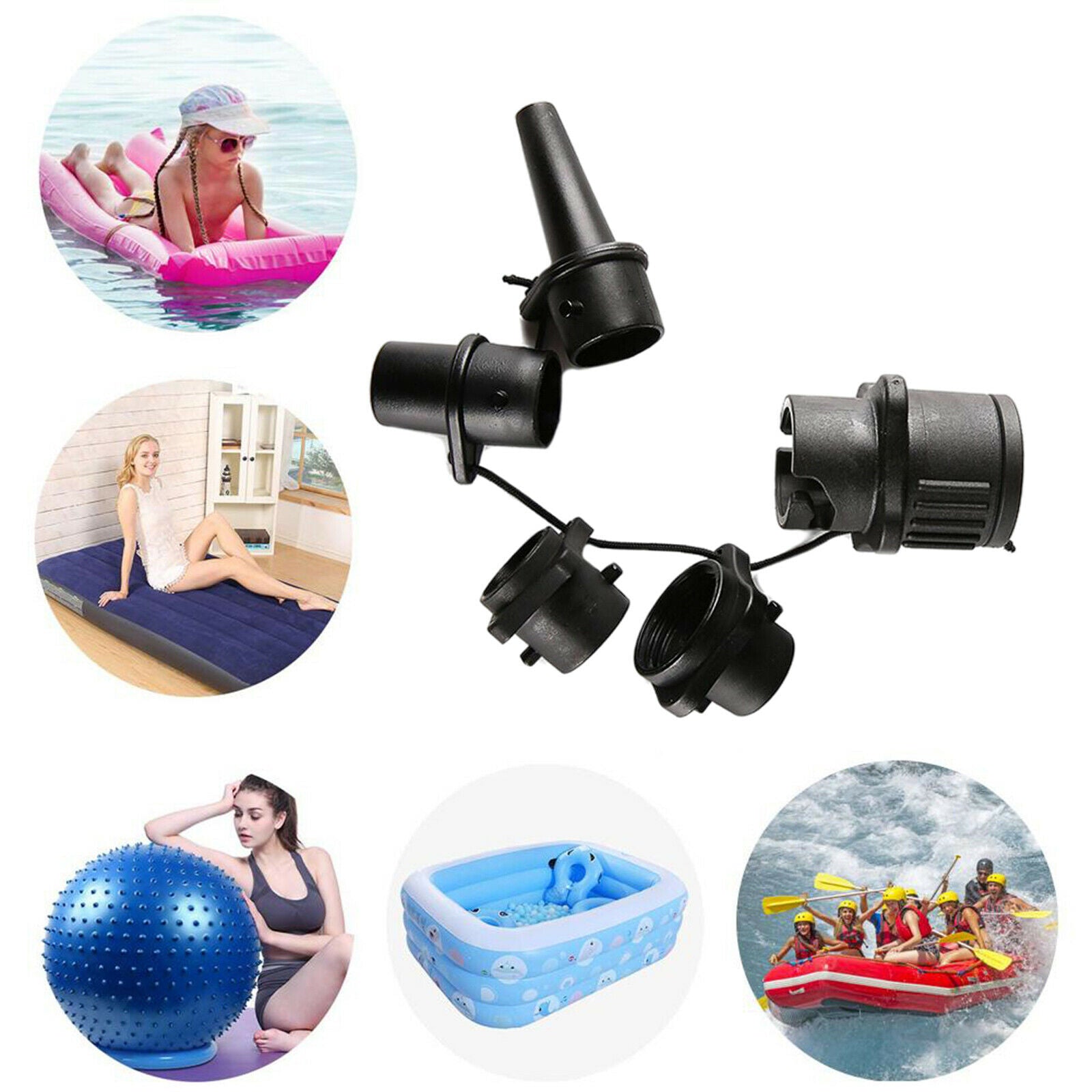 Pump Adapter Inflatable Boat Air Valve Adaptor Paddle Board for Canoe Kayak