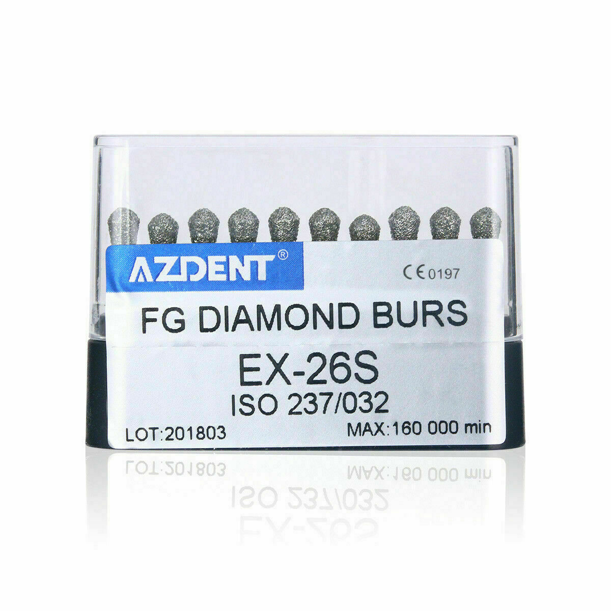 20Box  Dental EX-26S Lingual fossa & Cavity occlusion Preparation Diamond Burs