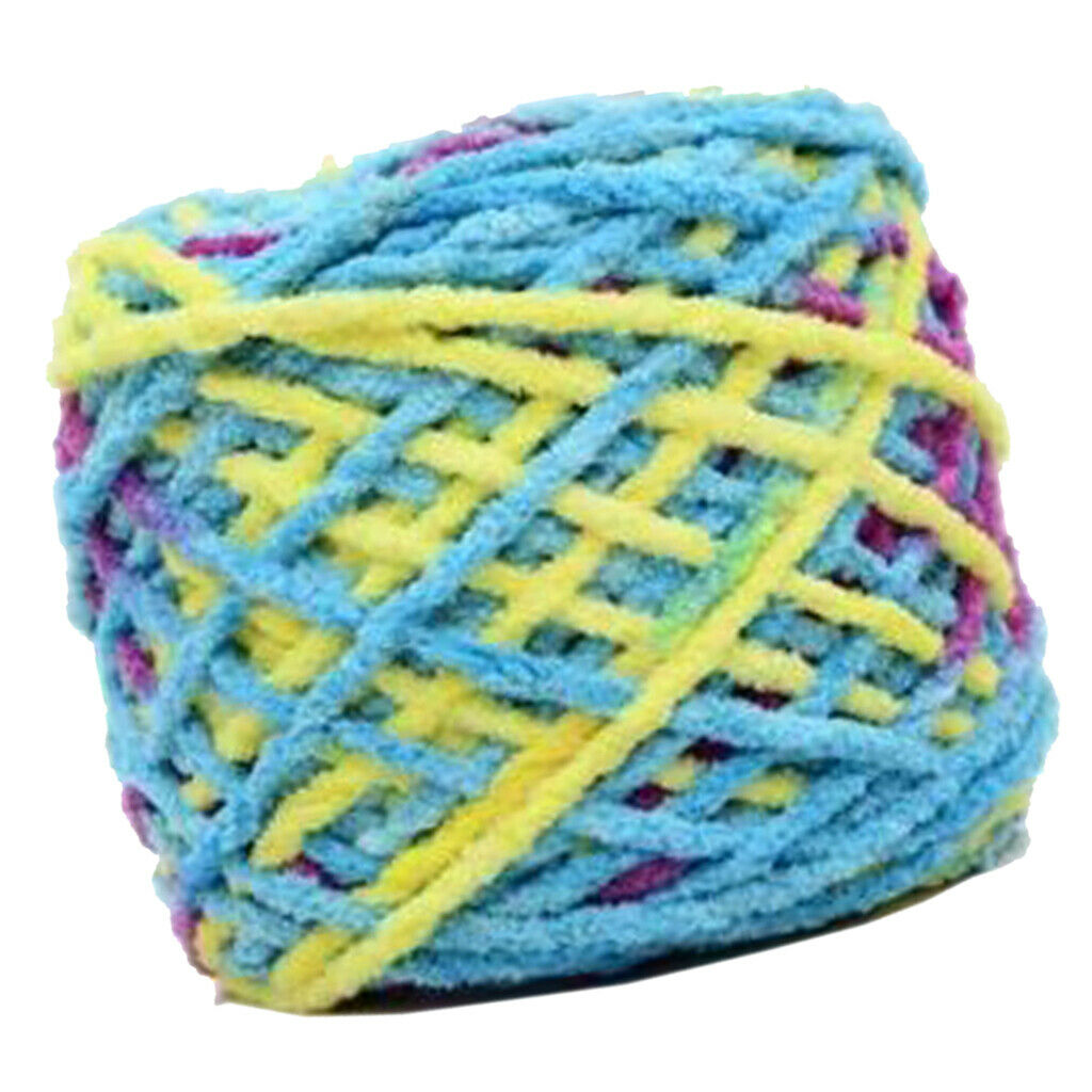 Polyester Blanket Big Ball Yarn Chunky Wool Hand Knitting Yarn Blue