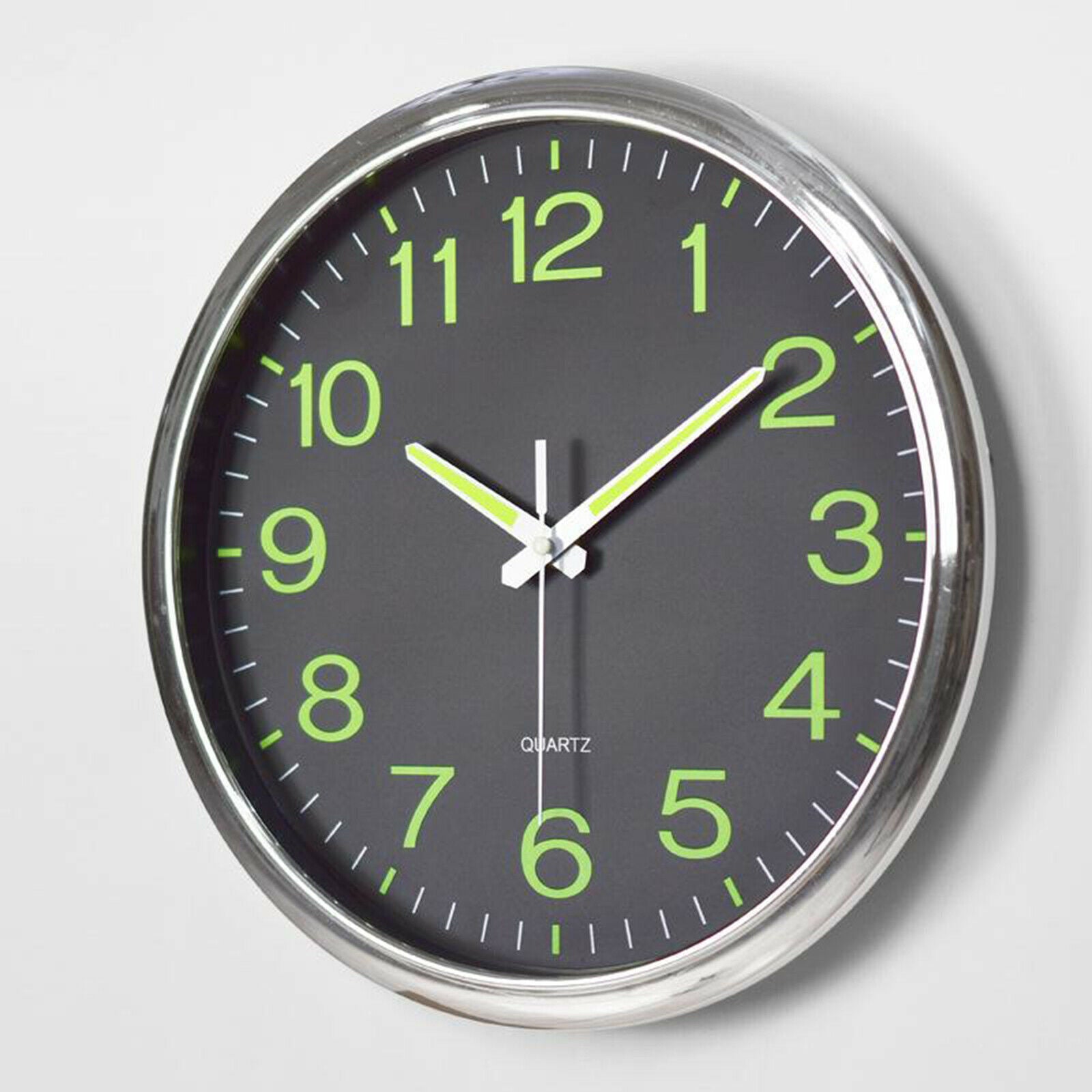 Luminous Wall Clock, Silent Non-Ticking Round Quartz Battery Operated Wall