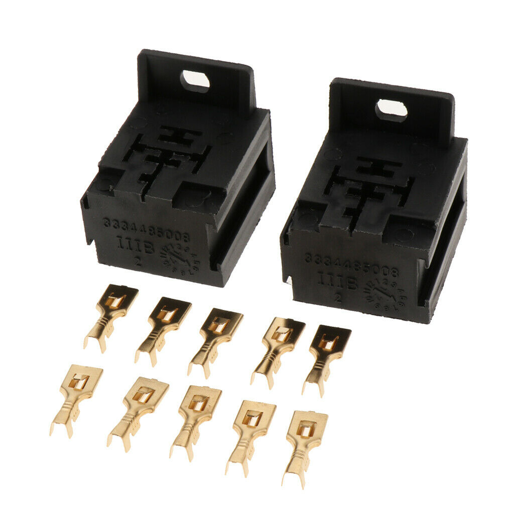 5 Pin Relay Connector Socket with 10 x 6.3mm Terminals, Car Truck Vehicle Relay
