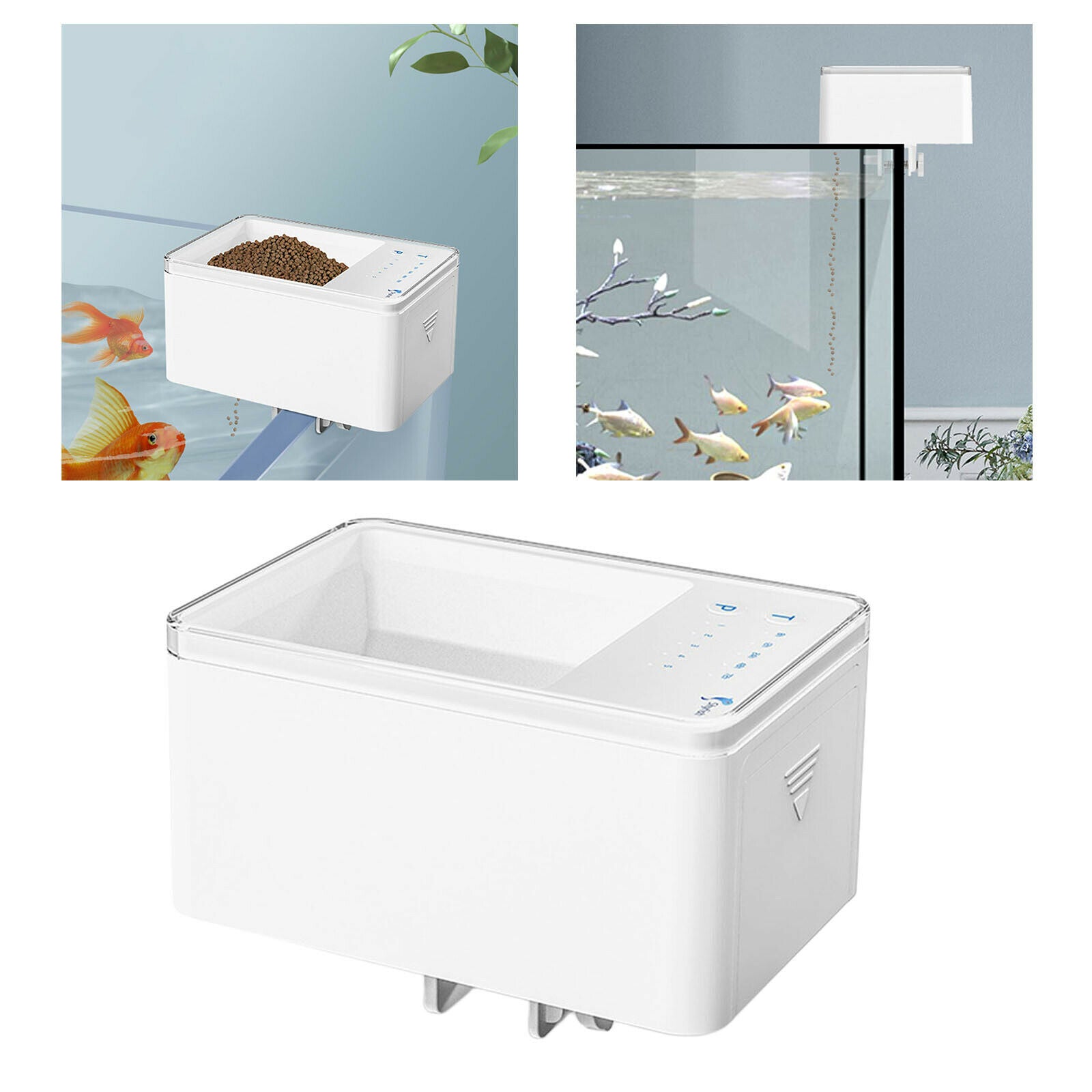 Mini Automatic Fish Tank Feeder Timer Aquarium Pond Food Dispenser 70ml