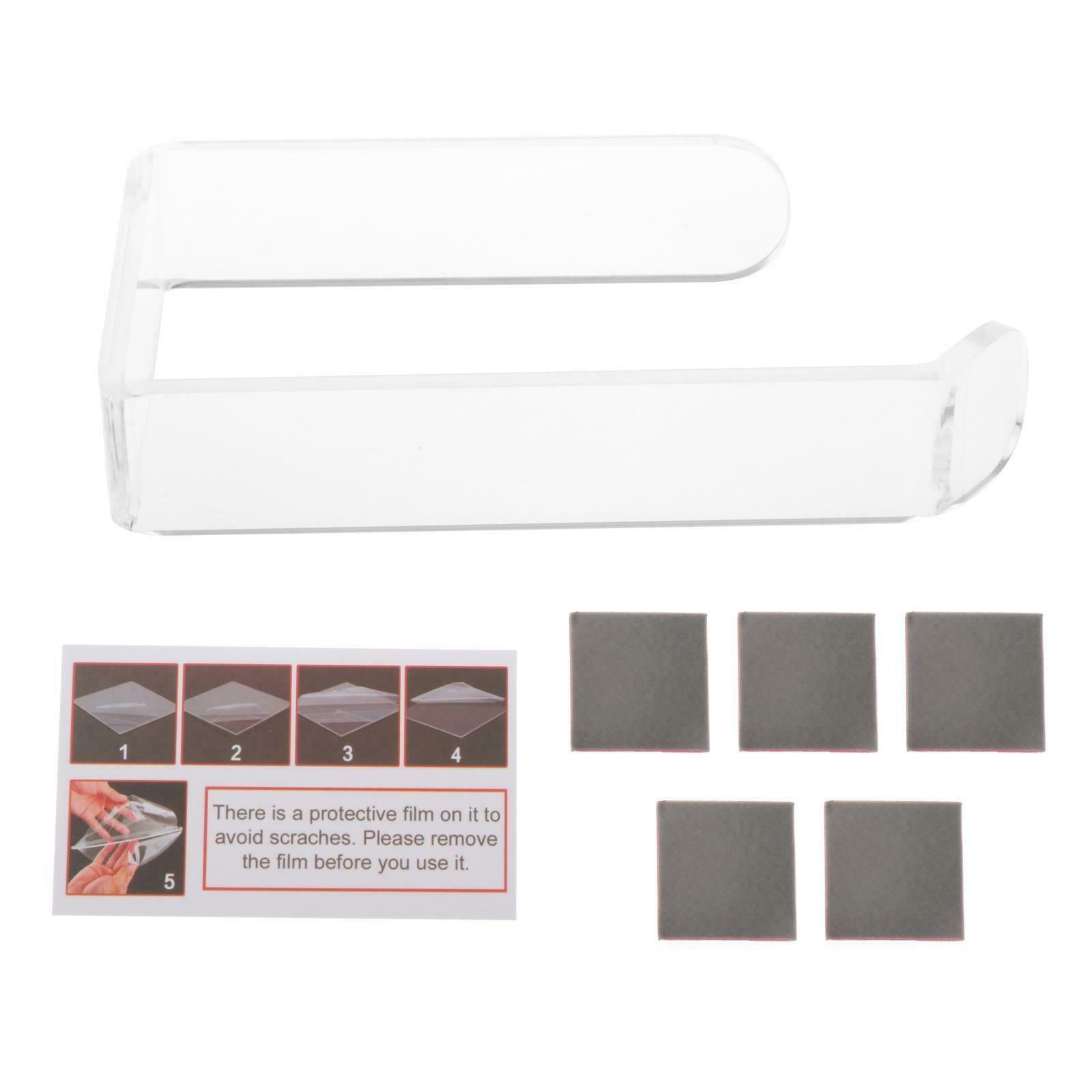 Transparent Toilet Paper Roll Holder Wall Mounted Towel Rack Home Accessory