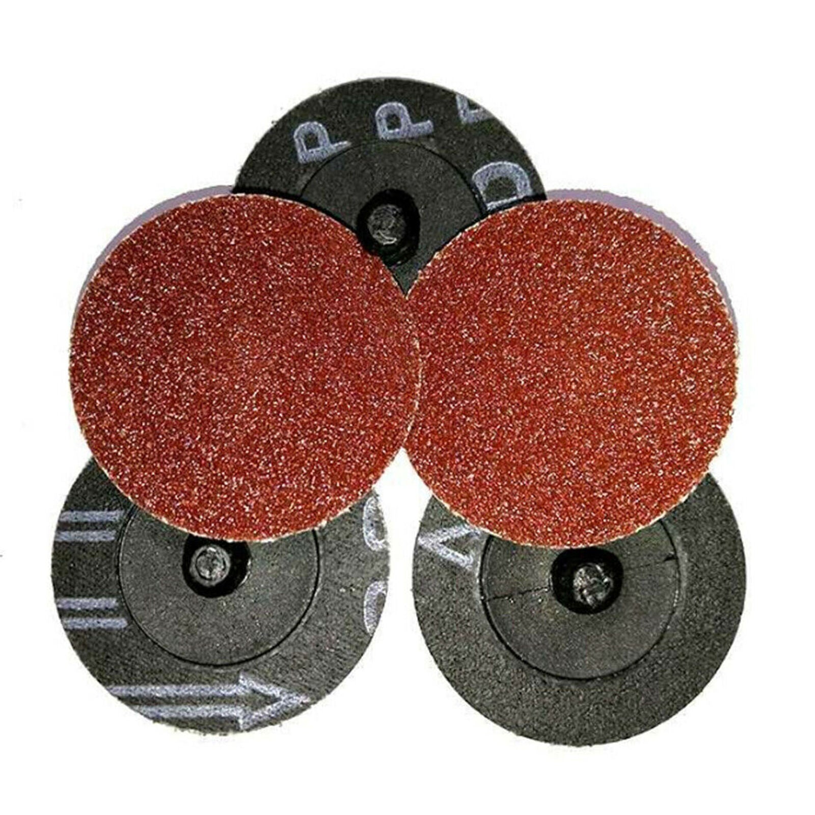 50 PCS 36 GRIT 2" INCH TYPE R ROLL LOCK DISCS PADS SANDING ROLOC ABRASIVES