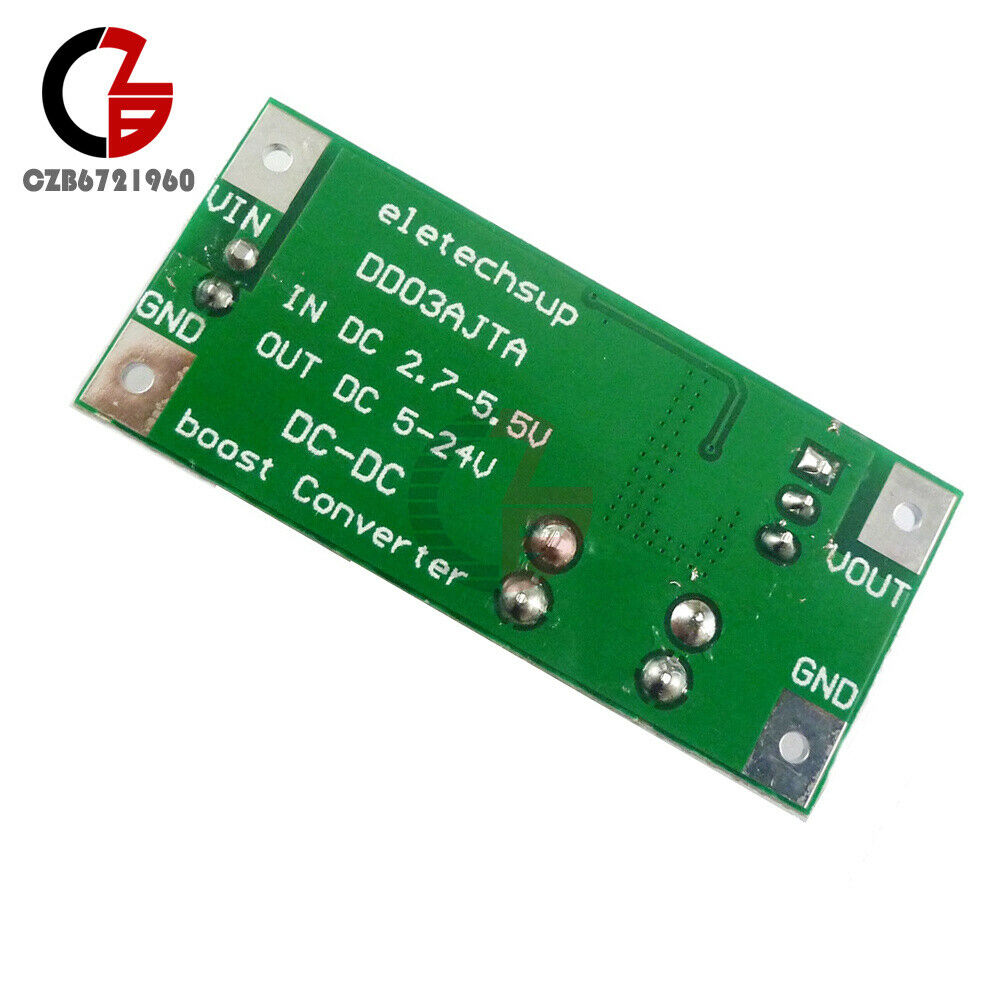 6A DC 2.7-5.5V to 3.5-24V DC-DC Adjustable Boost Converter Step-Up Module 30W