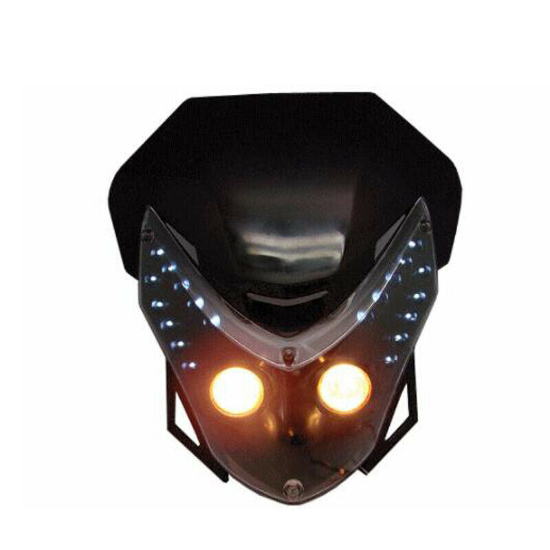 Motorcycle Front LED Headlight Fairing Light Cross-country Dual Street Fighter