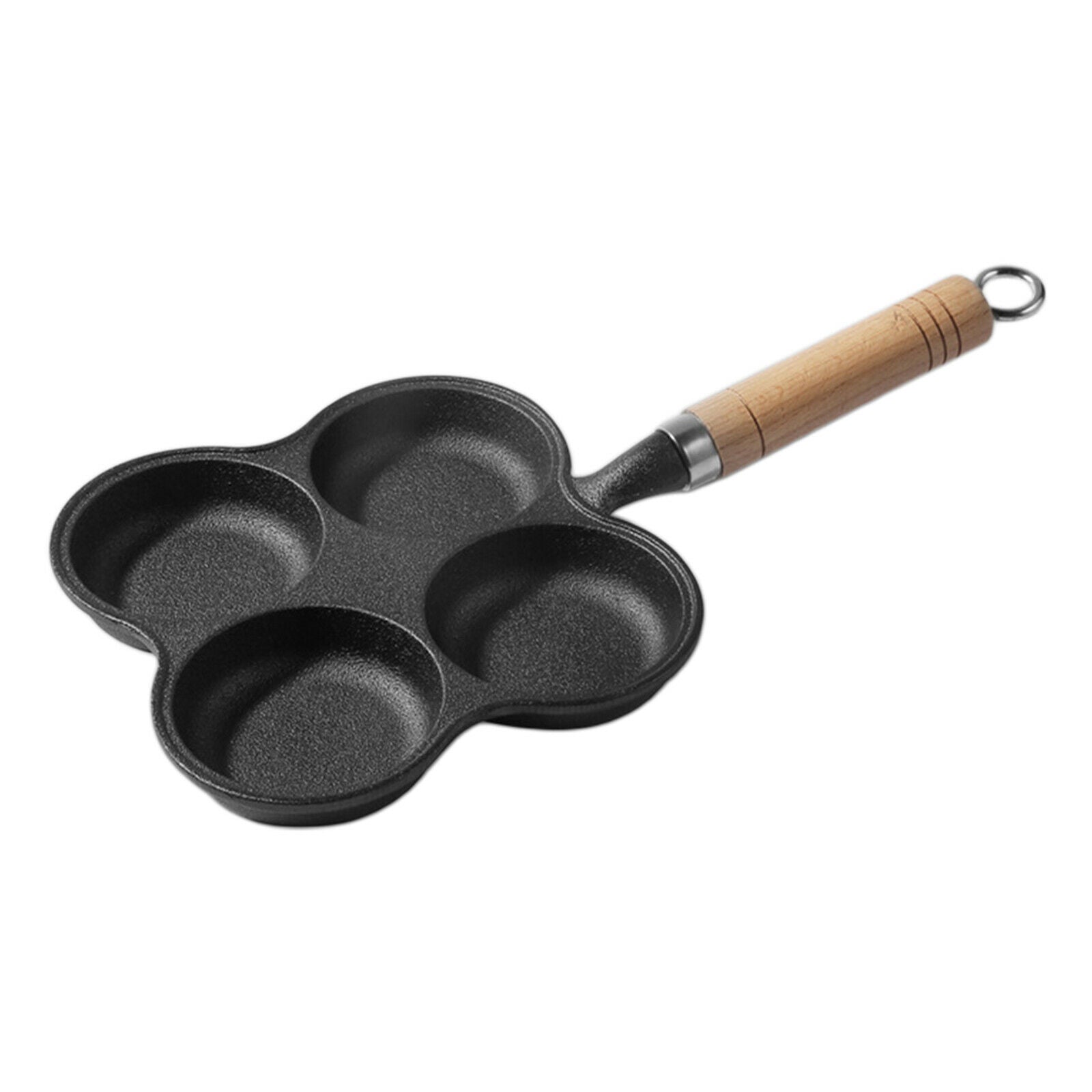 Non-Stick 4 Cup Egg Frying Pan Cast Iron Omelet Pans Breakfast Hem Fry