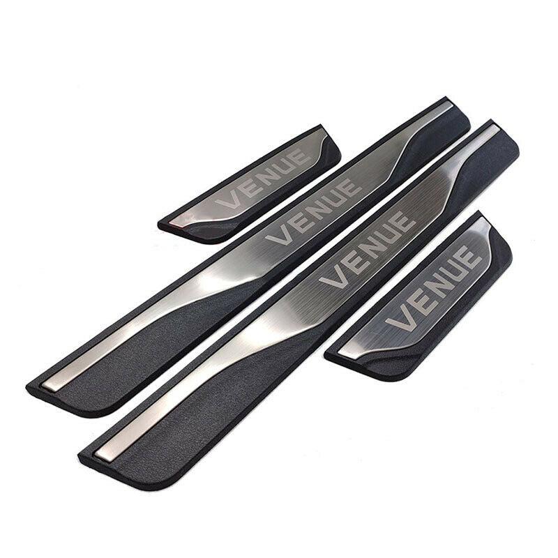 Car Door Sill Protector Scuff Plate Welcome Pedal For Hyundai Venue 2020 2021