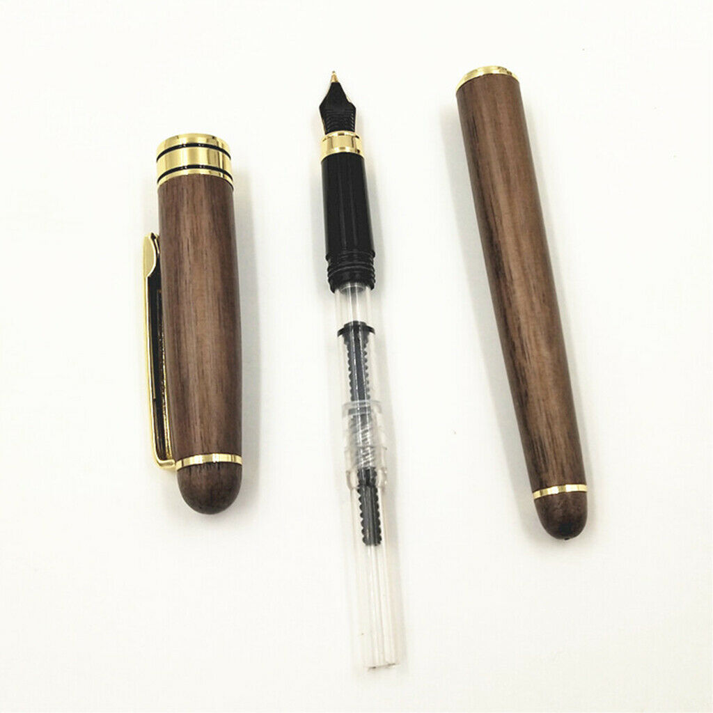 1pc Engraved Wooden Fountain Pen 0.7mm Baby Shower Birthday Baptism Gift