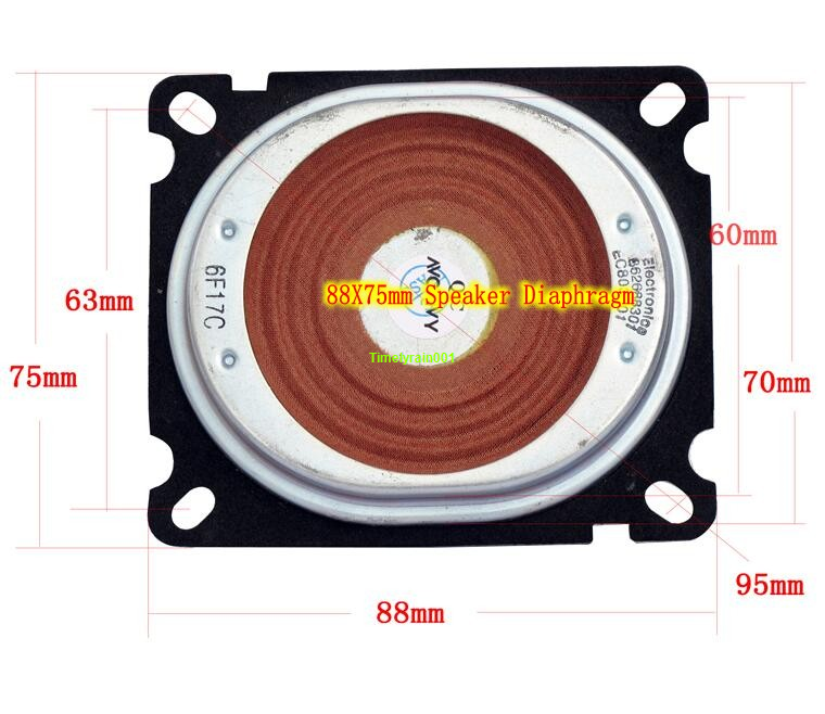 2pcs Bass radiator Speaker resonance plate 88X75mm diaphragm With Spider
