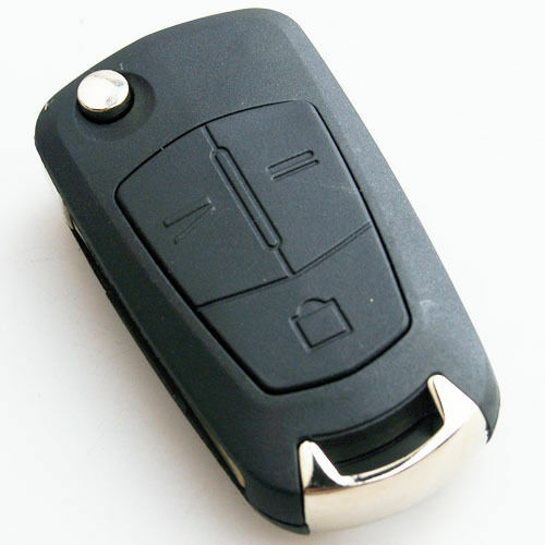 3 BUTTON FLIP REMOTE KEY FOB CASE NEW BLADE FOR VAUXHALL ZAFIRA