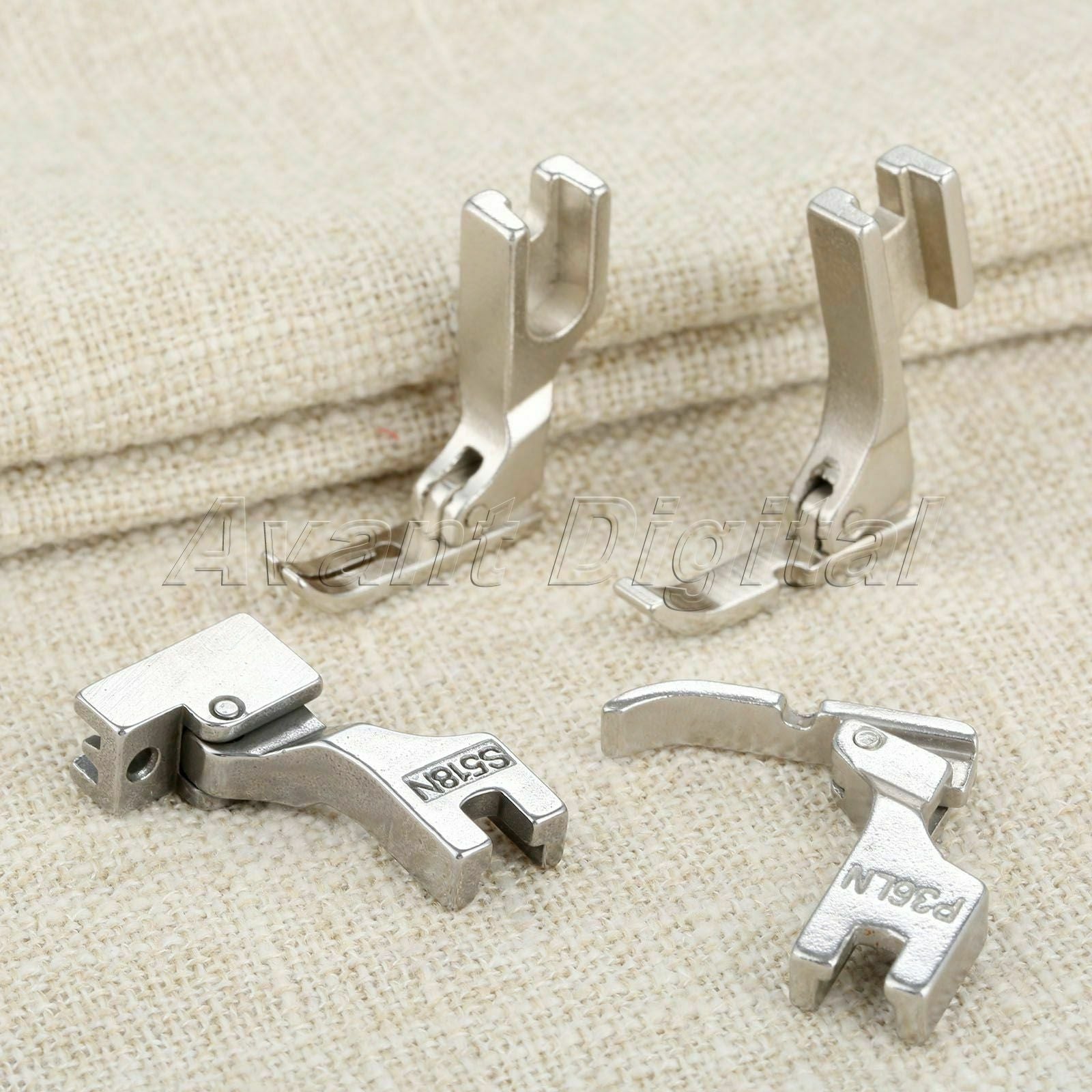 4Pcs/set Zipper Foot Feet For Industrial Single Needle Sewing Machine Spare Part