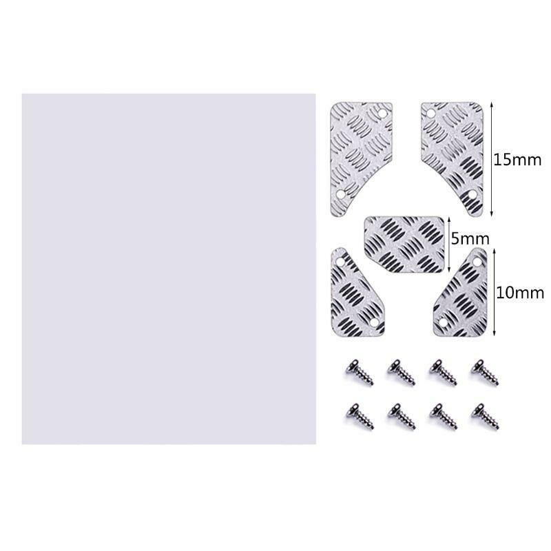 Engine Cover Metal Anti Slide Plate Hood Trim Panel Air Inlet for 1/10 RC Car