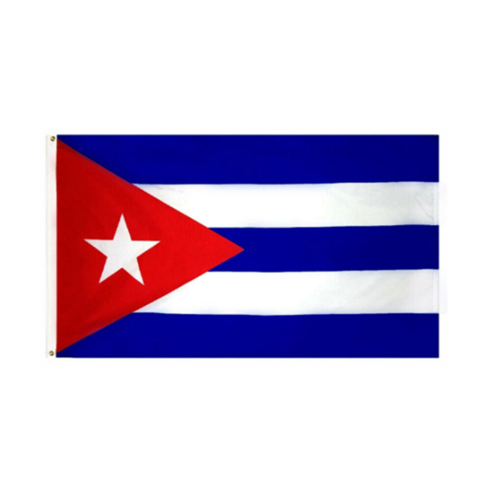 Cuba Flag 90*150cm Hanging Polyester Cuban National Flags with Brass Grommets