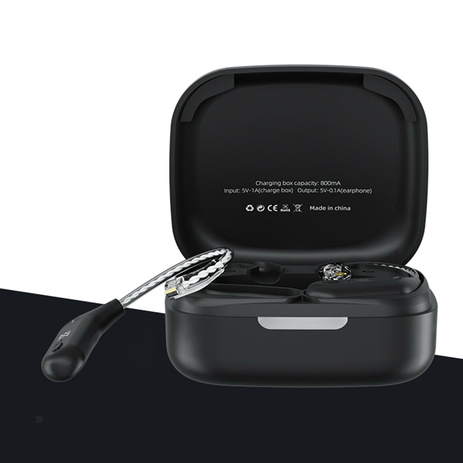 Bluetooth 5.2 Ear Hook Compatible with 0.75/0.78mm Pin Earphones For KZ C Pin
