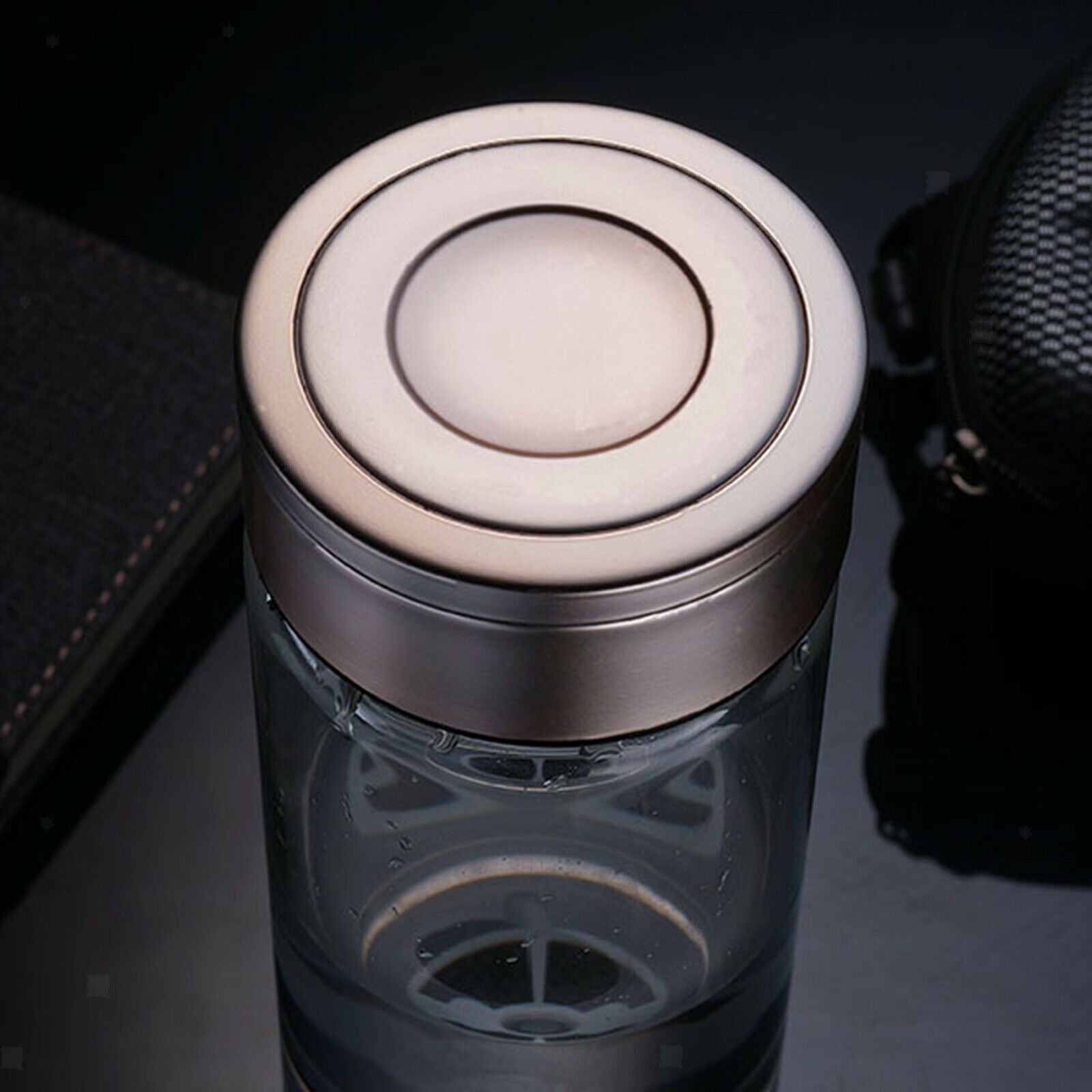 Rechargeable Hydrogen Water Bottle Cup Travel LED Display Inhaler Adapter