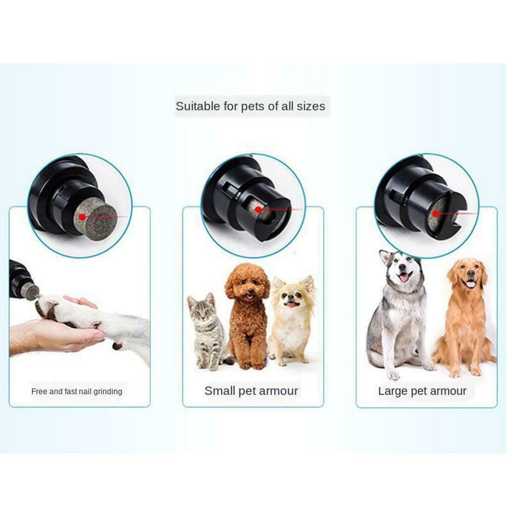 2- Electric Dog Nail Grinder Clippers Trimmer Pet Claw Care