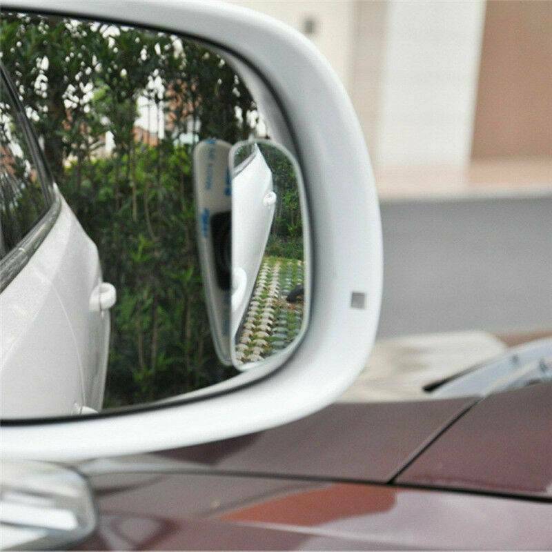2 x 360Â° Stick on Rear View Blind Spot Mirror Wide Angle For Universal Car New