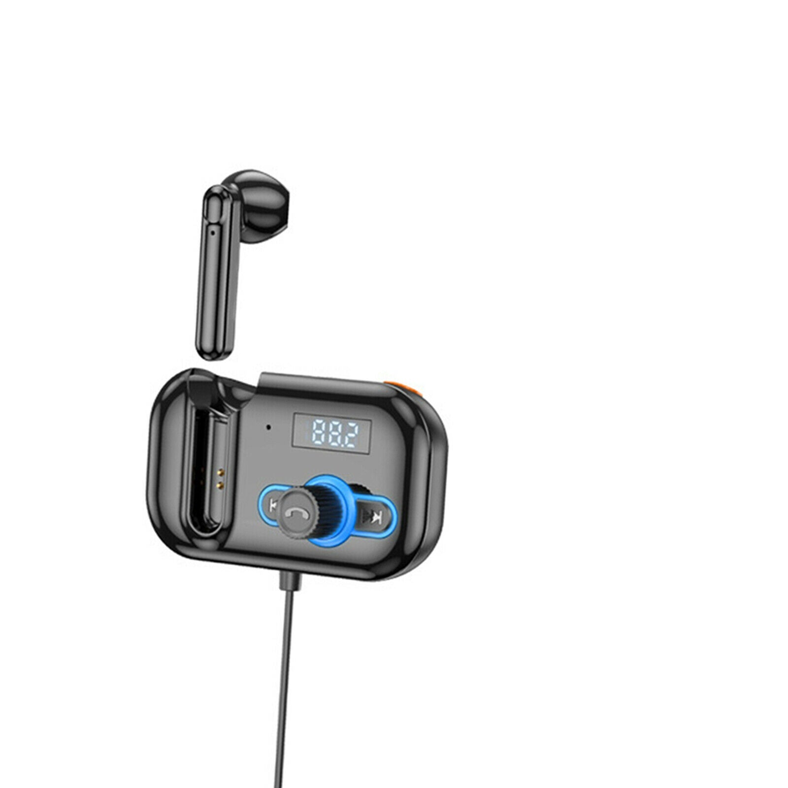 Car Charger Adapter FM Transmitter Hands-free Receiver Dual USB Port 12V 24V