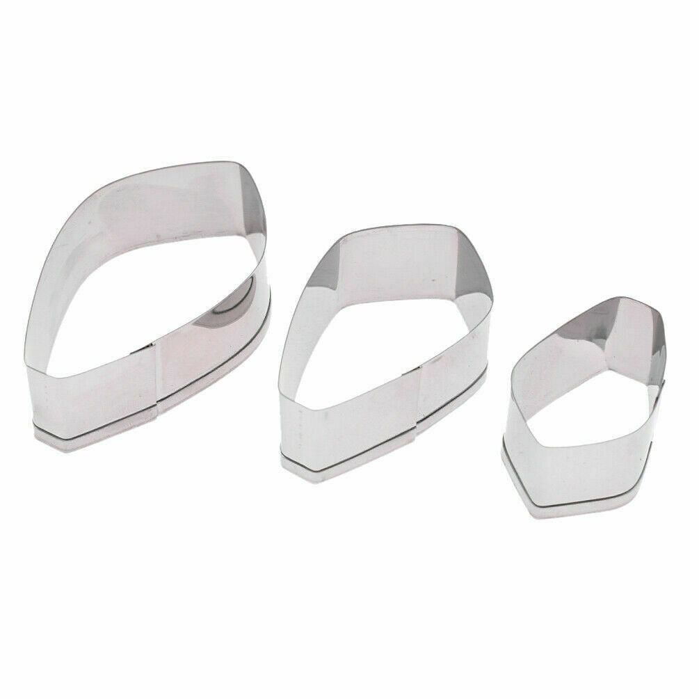 3PCS Flower Petal Cutter Mould Stainless Steel Gardenia Clay Cake Cutting Tool