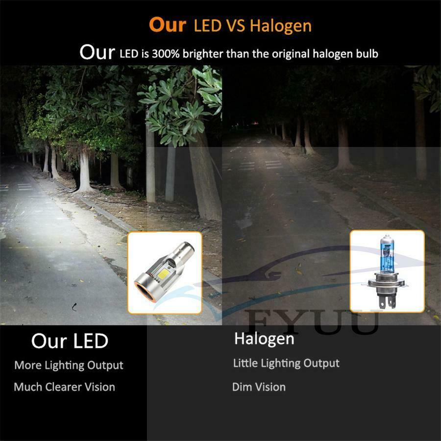 Angel eyes COB Motorcycle Headlight Bulbs LED Head Lamp Fog Light 40W 4000LM