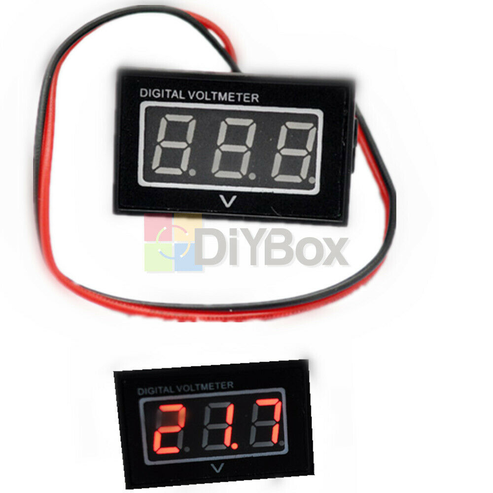 DC 2.7-30V LED Digital Display Waterproof Digital Voltmeter Volt Meter For Car