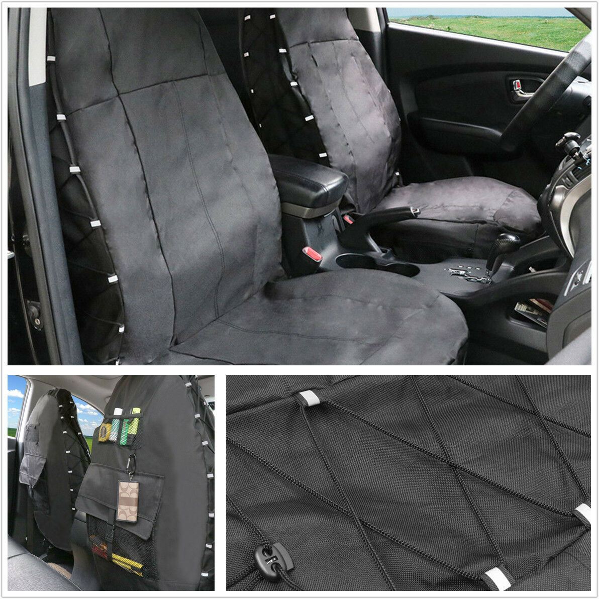 Oxford Cloth + PU Waterproof Car Full Seat Protect Cover for Crossover Sedans