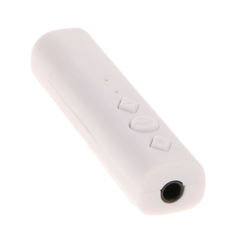 Handsfree Wireless Car Bluetooth Receiver AUX Music Stereo Adapter white