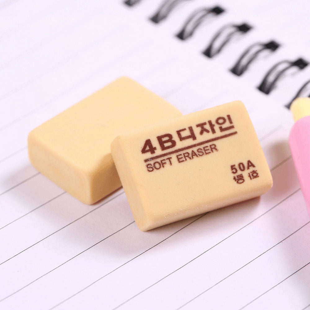 10Pcs 4B Rubber Pencil Eraser Art Sketch Drawing Stationery School Office Supply