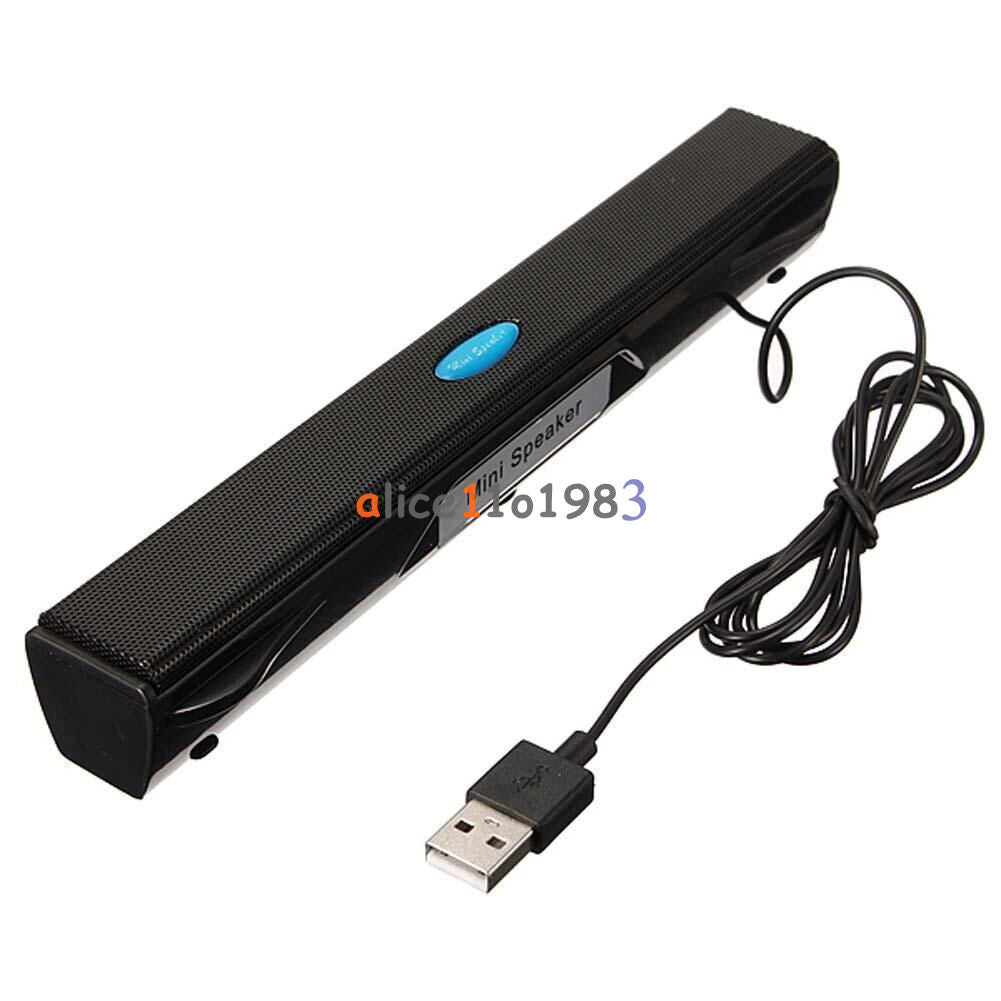 USB Multimedia Mini Speaker for Computer Desktop PC Laptop Notebook Tablet Black