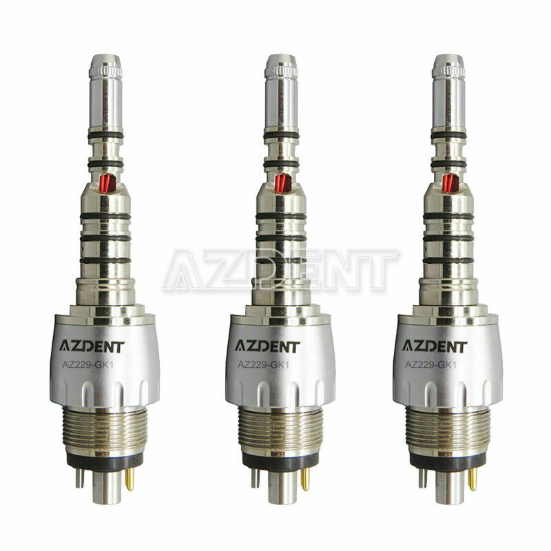 3pcs Dental Multiflex Coupling Coupler 6 Pin For Fit Fiber Optic Handpiece