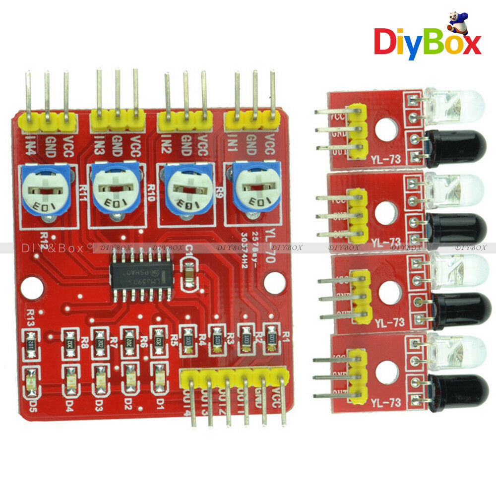 1PC 4 Channel Infrared Detector Tracked Photoelectricity Sensor Smart Car