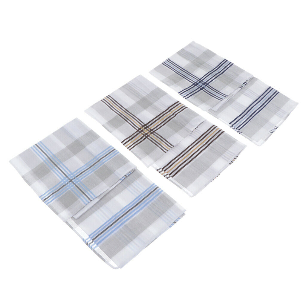 3 Pieces Men Fashion Square Hankerchief Hanky Wedding Party Handkerchiefs