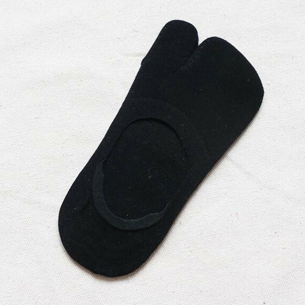 5 Pairs Women's Mixed Color 2 Toe Socks Tabi Socks Non Slip Ankle Boat Socks