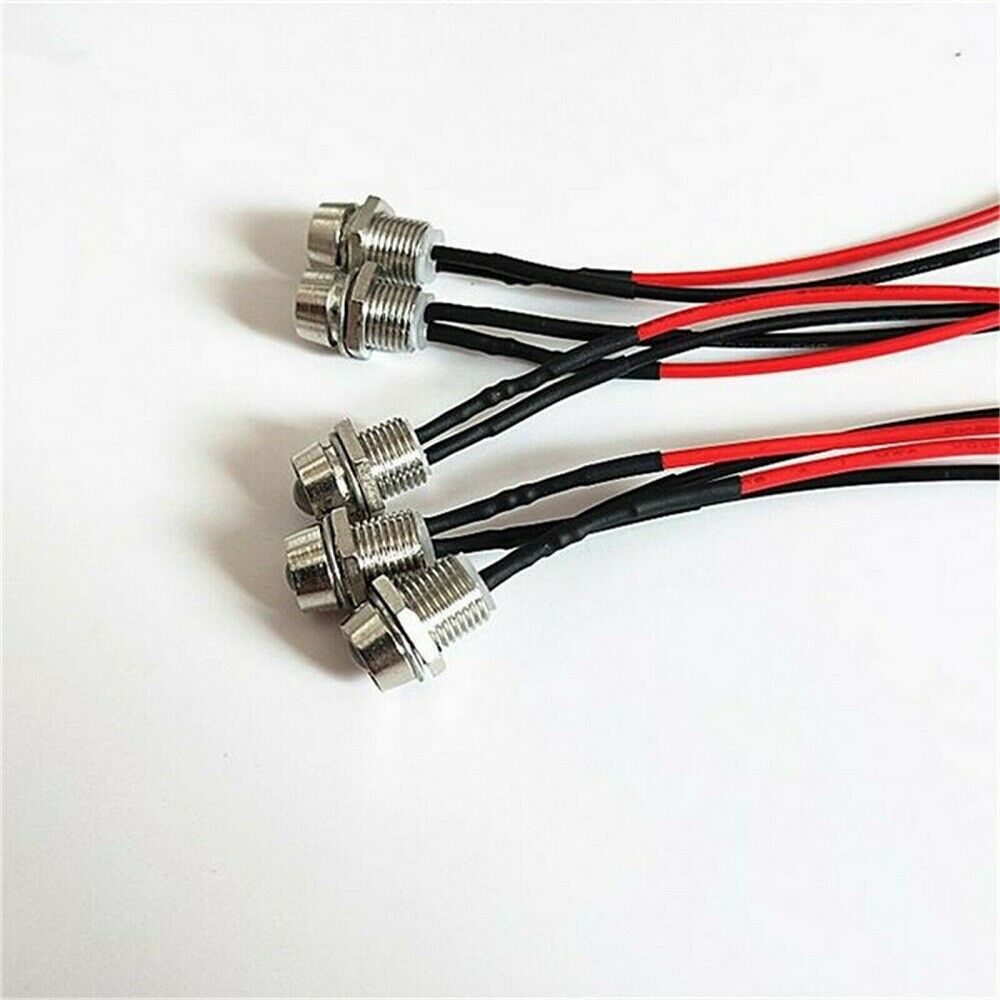 10* Blue 8mm 12V LED Indicator Lamp Warn Light Pilot Dash Panel Car Truck Boat