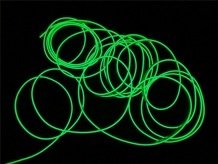 4M Green LED Ambient Light Lamp Optical Fiber Light for Auto Interior Door Decor