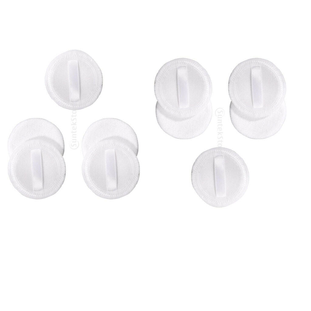 Lots 10 Soft Round Blusher Finished Body Powder Foundation Puff 2.3'' White