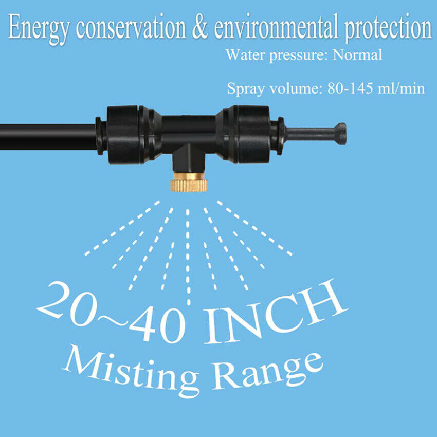 Outdoor Misting System Fan Cooler Water Cooling Mist Garden Kit 8metre Hose