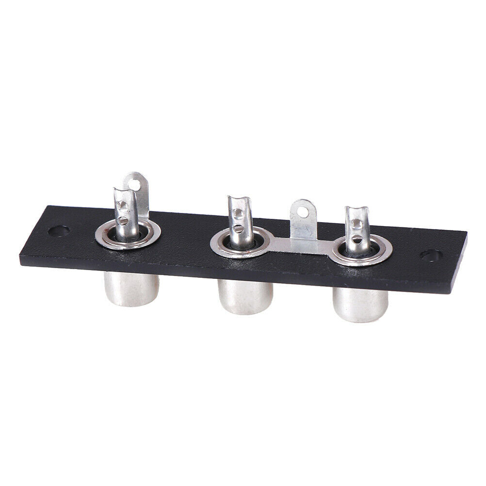 3 way RCA terminal wall panel plate input phono chassis socket audio adap.l8