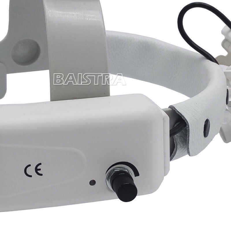 Dental Surgical Medical Headband Binocular Loupes with LED Light 3.5X-R White